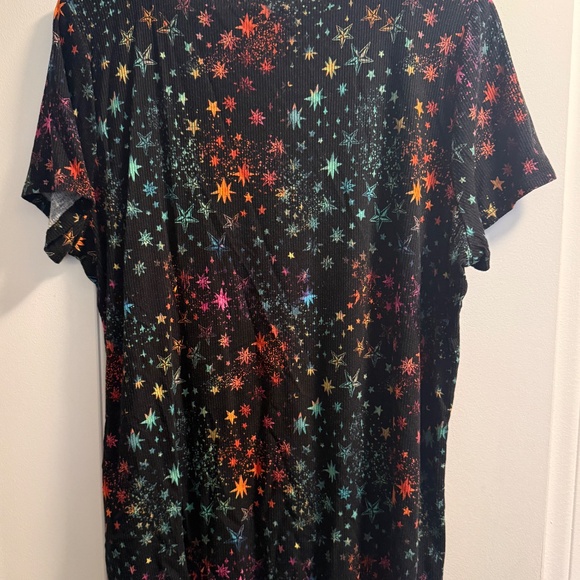 TORRID Women's Super Soft Light Knit Sleep Shirt, Tie Dye Stars - Size 1 / 1X - Picture 3 of 3